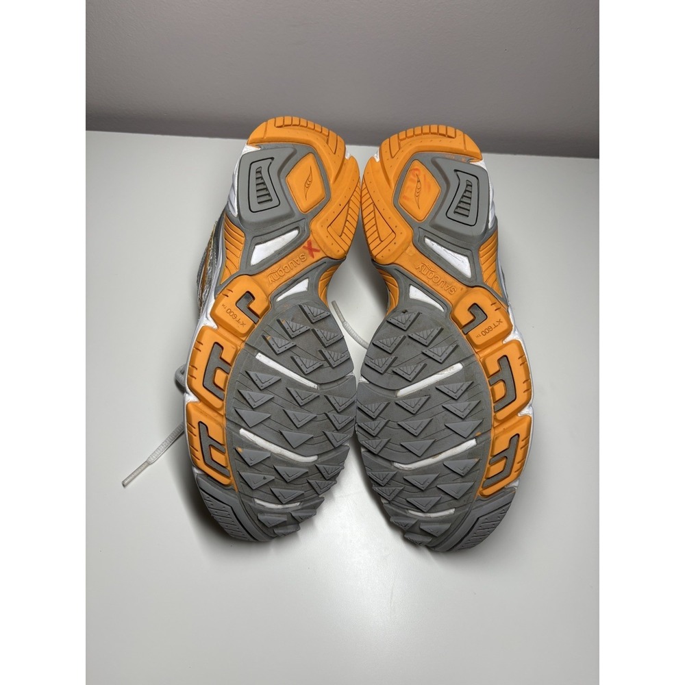 Saucony Grid Fusion Athletic Running Shoes Sneakers Gray Orange Womens - Size 8 - Picture 9 of 11